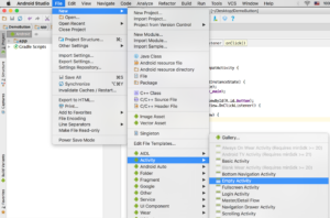 Create new Android Studio activity